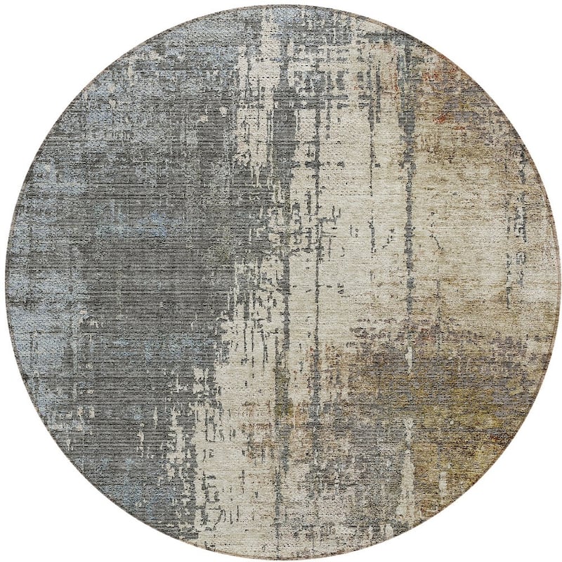 HomeRoots Abstract Transitional Rectangle Outdoor Rug