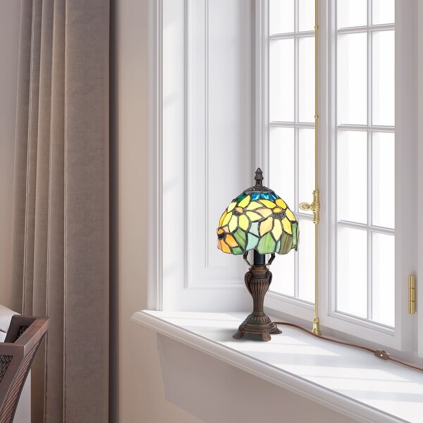 Sunflower stained glass lamp on sale