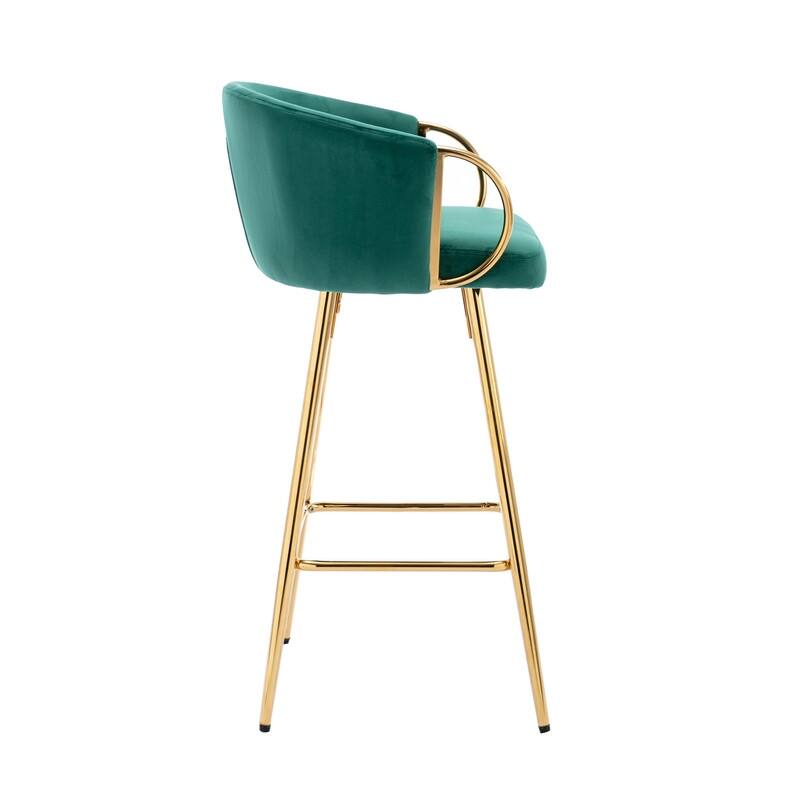 30'' Bar Stools with Chrome Footrest and Base Set of 2