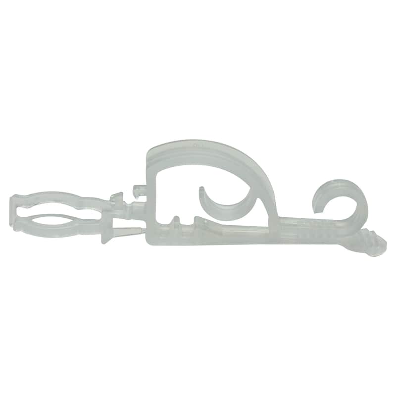 Set of 100 Clear Max Pro Anywhere Christmas Light Clips - 4"