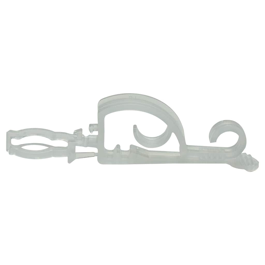 Set of 100 Clear Max Pro Anywhere Christmas Light Clips - 4"