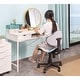 preview thumbnail 77 of 89, JJS Ergonomic Mesh Office Chair Adjustable Lumbar Support Computer Desk Chair WHITECLOUD