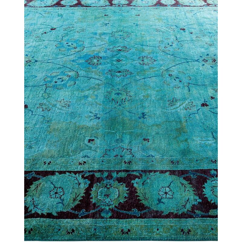 Contemporary Overdyed Wool Hand Knotted Area Rug - 6' 3" x 9' 4"