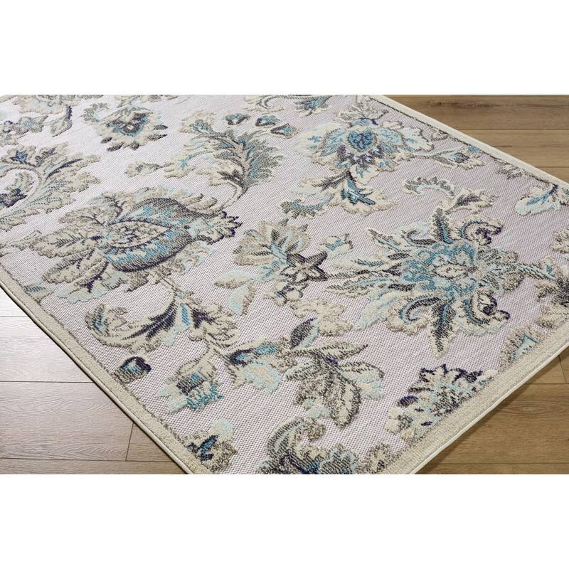 Livabliss Big Sur Nautical & Coastal Floral & Botanical Outdoor Area Rug