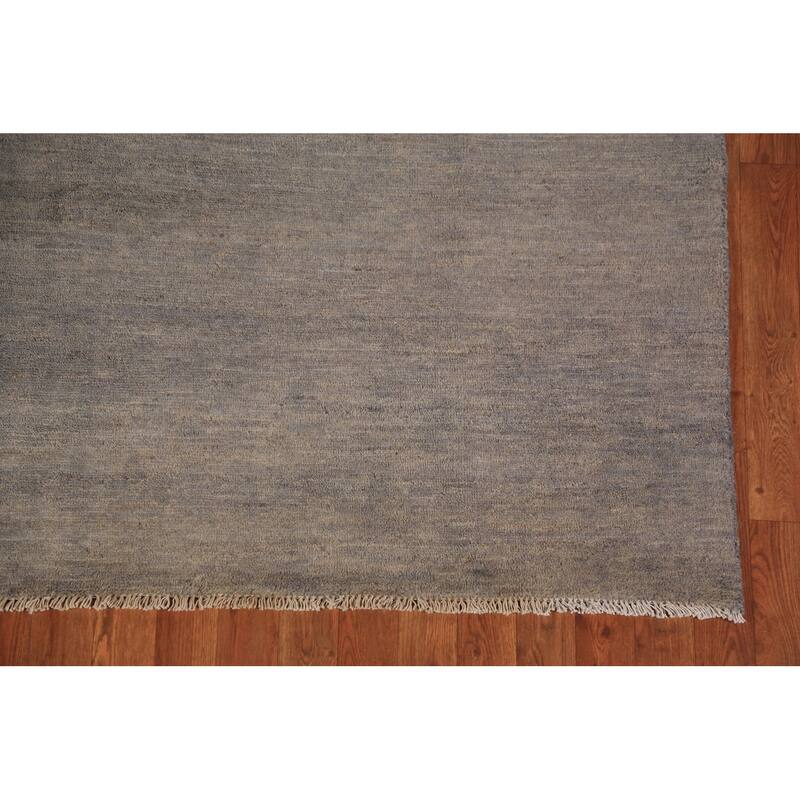 Gray & Beige Gabbeh Modern Area Rug Handmade Wool Carpet - 6'4" x 9'7"