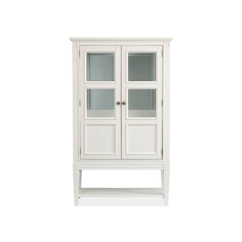 Magnussen Home Willowbrook Egg Shell White Display Cabinet - 40''W x 18''D x 66''H