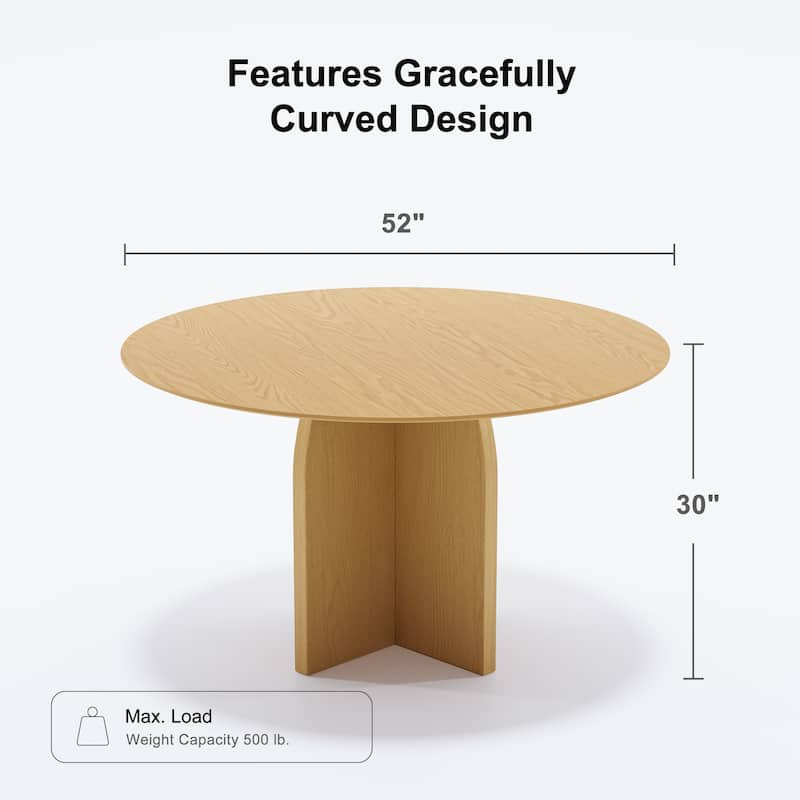 Solid Wood Round Dining Table for 4-8 People Nordic style