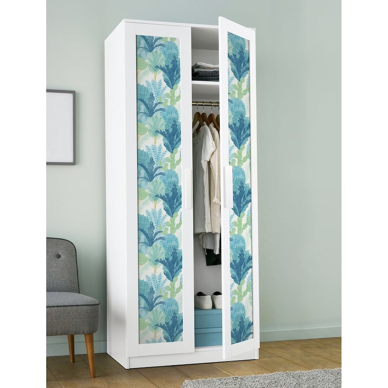 NuWallpaper Teal Keilani Peel and Stick Wallpaper