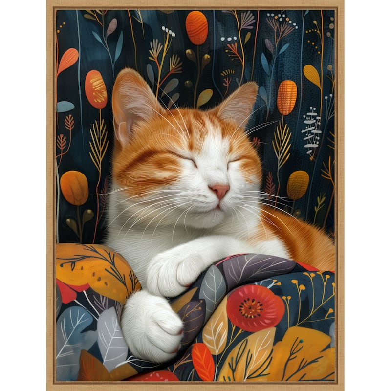 Kitty by Justyna Jaszke Framed Canvas Wall Art