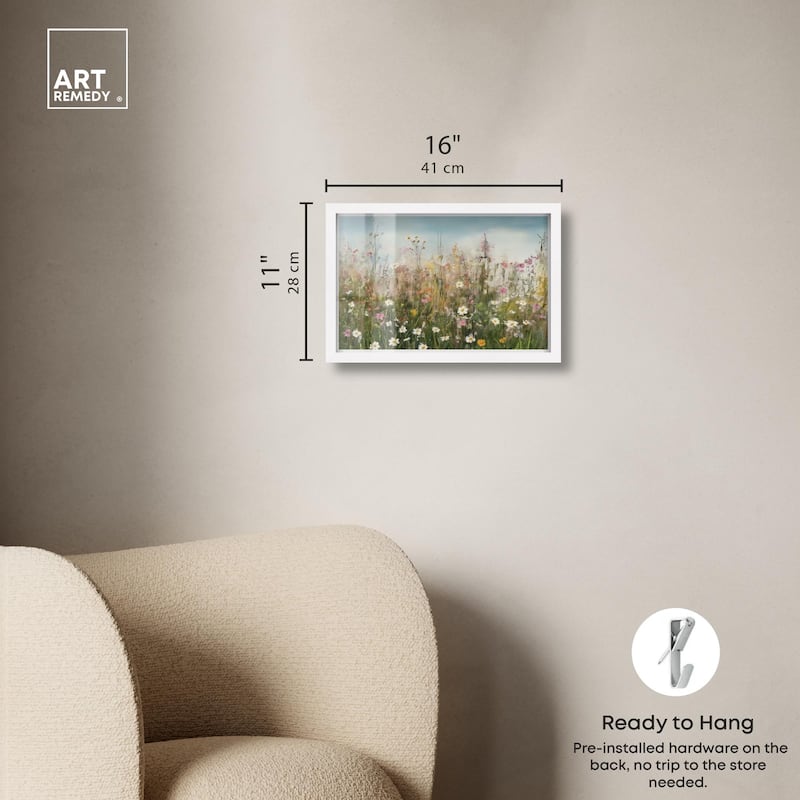 Glimmering Glade Garden I Shadowbox by Art Remedy