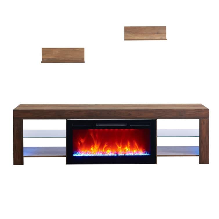 78.7'' Wood Media Console TV Stand Classic Entertainment Center