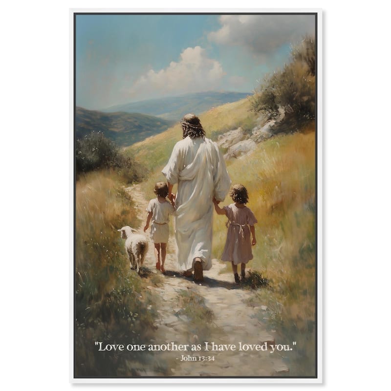 As I Have Loved You Canvas by Art Remedy - White - 36" x 54"