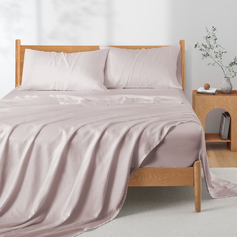 Silky Cooling Breathable 100% Tencel Sheets Set for Hot Sleepers, Cool Touch Bed Sheet