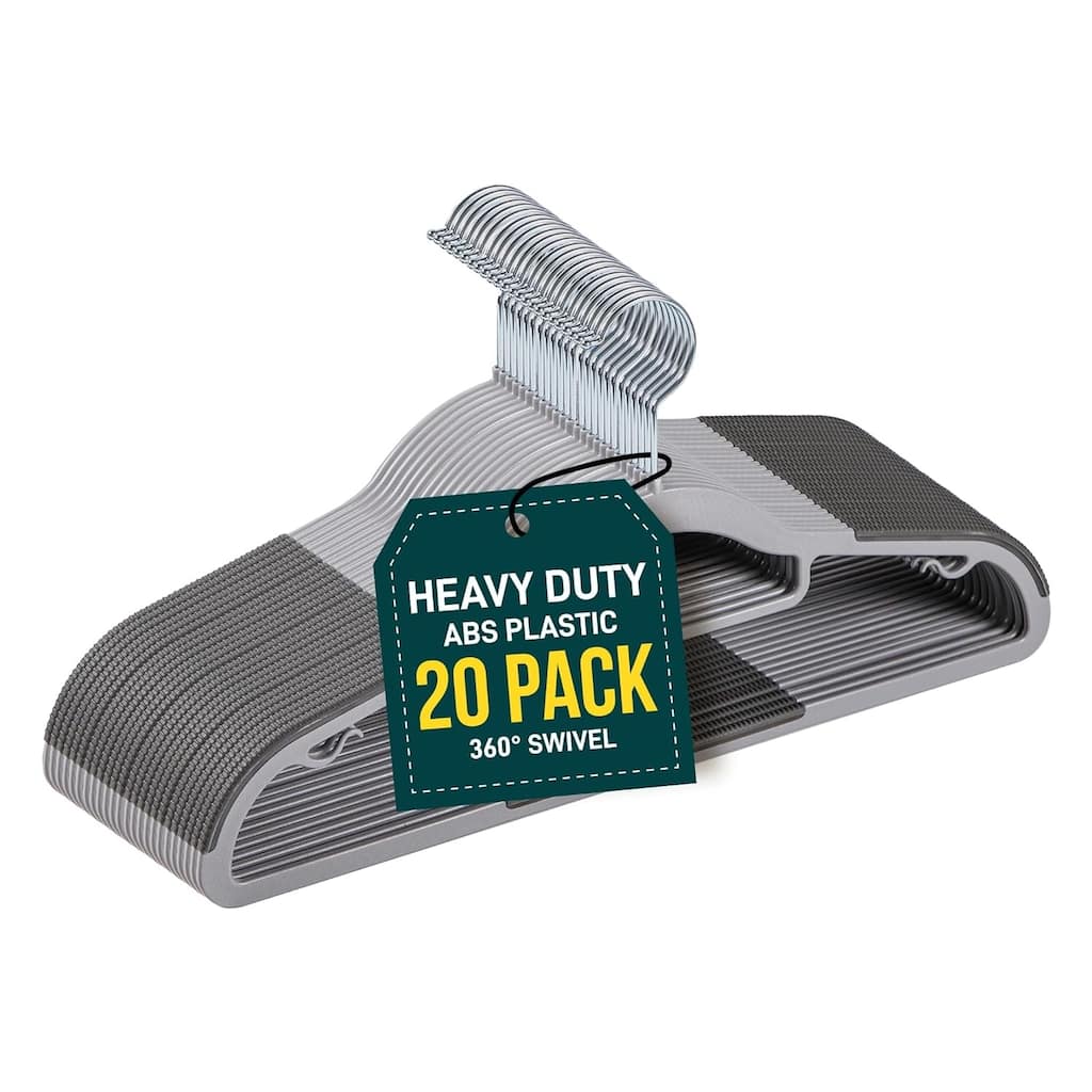 Durable Non-Slip Clothes Hangers Sturdy Plastic Set