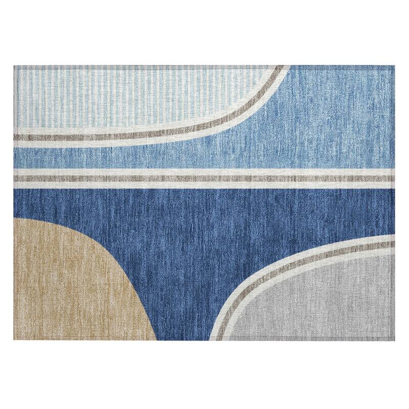 Machine Washable Indoor/ Outdoor Contemporary Keely Chantille Rug