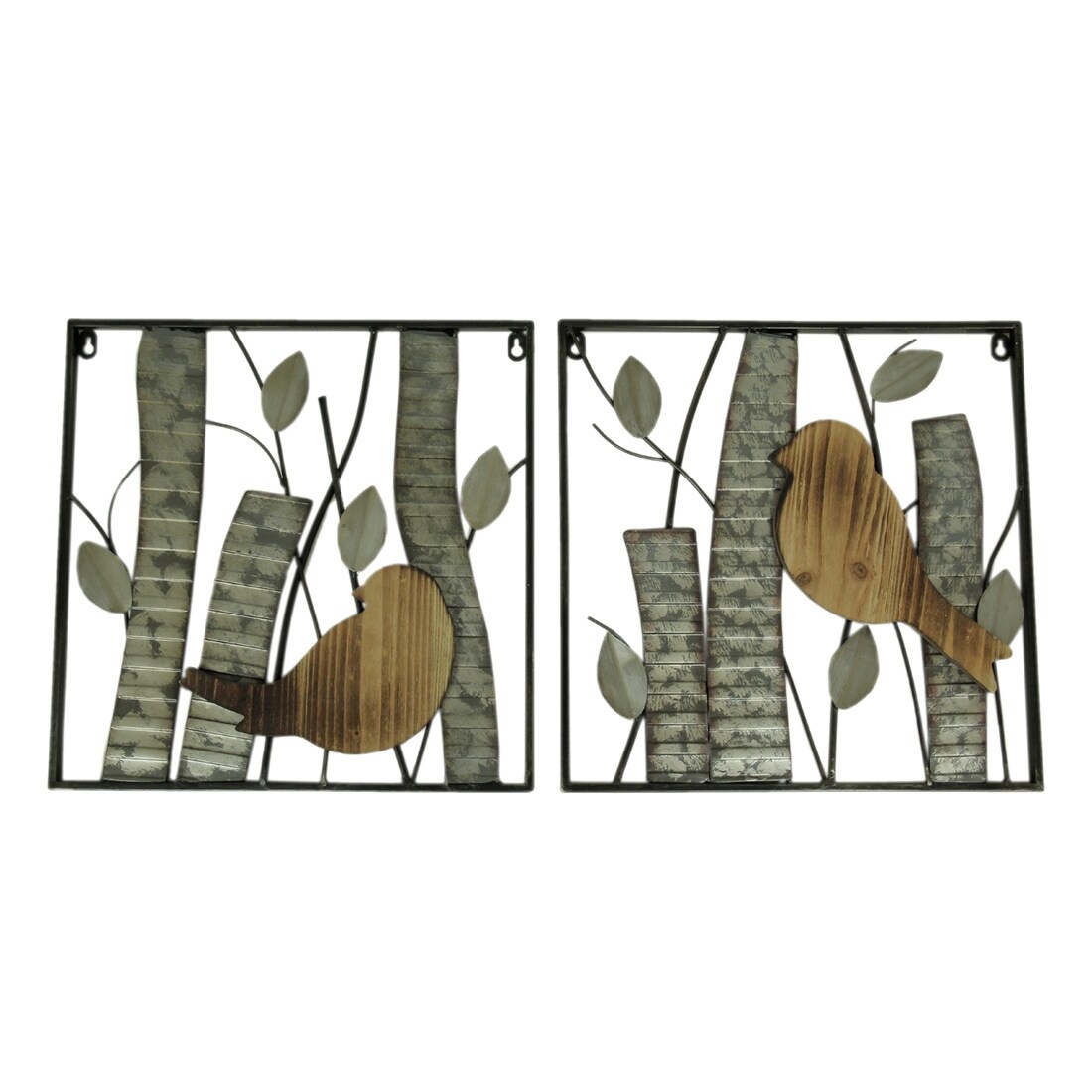 Shop Rustic Birds And Branches 2 Piece Wood And Metal Wall