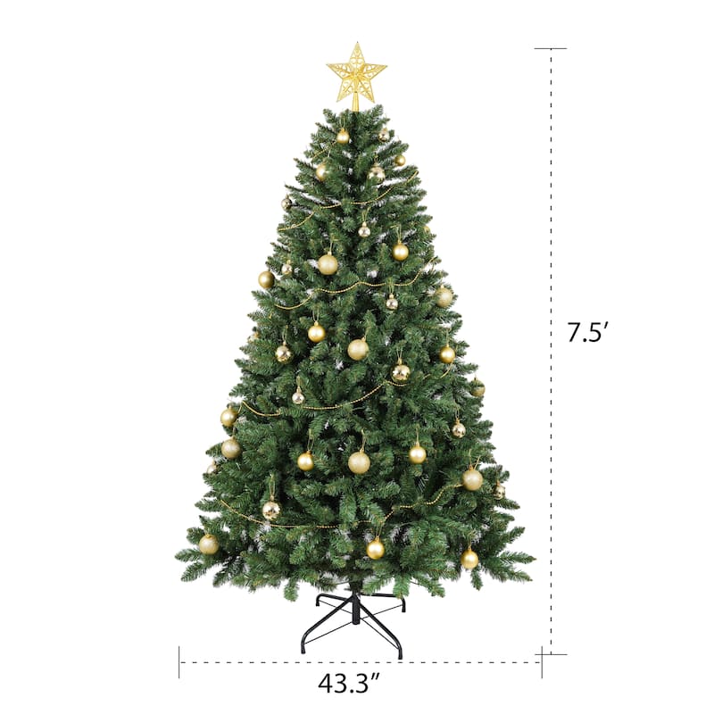 Christopher Knight Home - Evergreen Glow Modern Pre-Lit Artificial Christmas Tree with LED Lights and Hinged Branch Design
