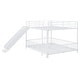 preview thumbnail 18 of 38, Unique Design Full over Full Size Metal Bunk Bed with Slide and Guardrails