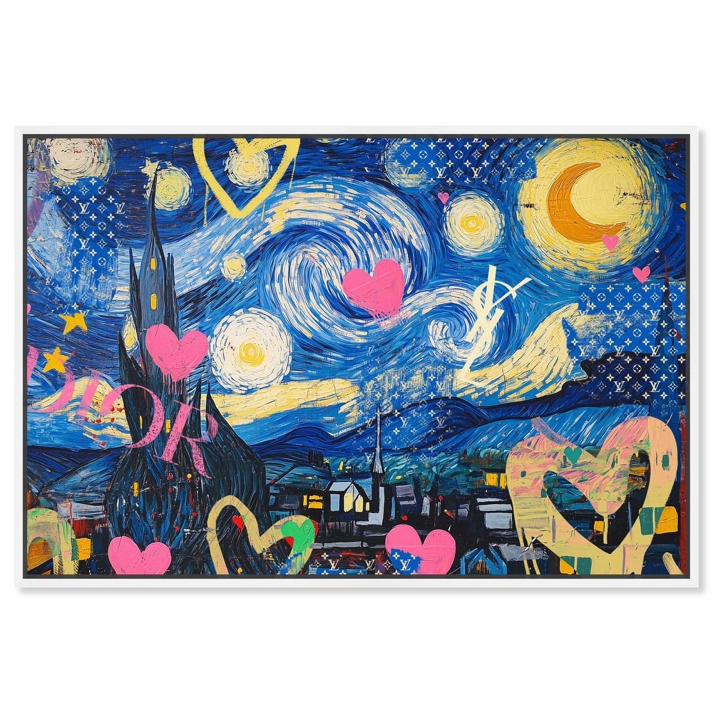 Starry Night Graffiti Canvas by Art Remedy