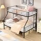 preview thumbnail 15 of 19, Twin Over Full with trundle Metal Bunk Bed