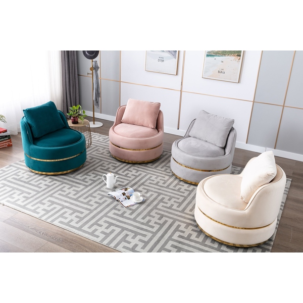Elegant round swivel barrel chair deals