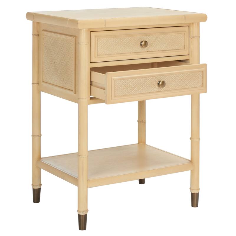SAFAVIEH Ahab 2-Drawer 1-Shelf Accent Table. - 21" W x 18" D x 27" H