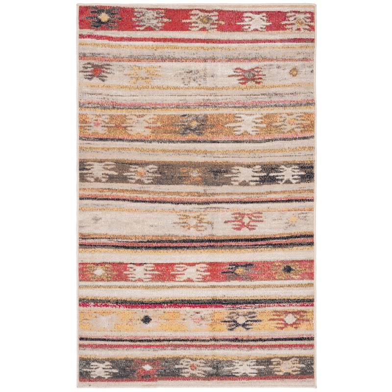 SAFAVIEH Montage Framhild Indoor/ Outdoor Waterproof Patio Backyard Rug