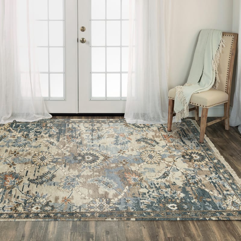 Alora Decor Mila Natural, Beige Oriental Hand-tufted Wool Blend Rug