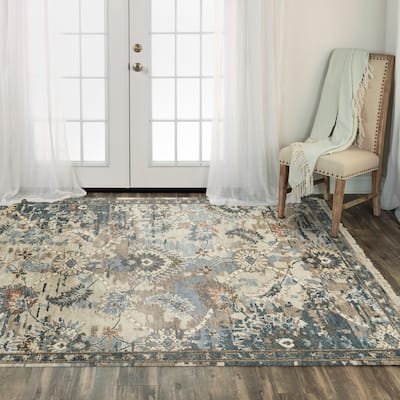Alora Decor Mila Natural, Beige Oriental Hand-tufted Wool Blend Rug