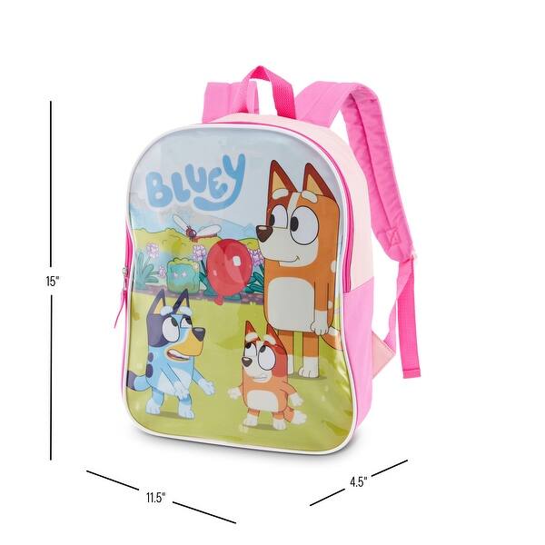 dimension image slide 7 of 26, Girls 15" Backpack with Padded Straps & Zip Compartment - Ideal Toddler Bookbag for School & Travel