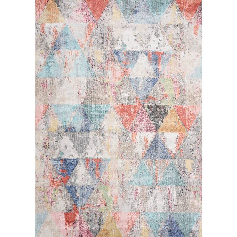 HomeRoots Geometric Modern Rectangle Area Rug