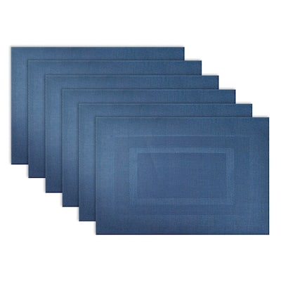 Design Imports Silver Doubleframe Kitchen Placemat Set (Set of 6)