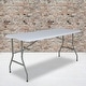 preview thumbnail 1 of 9, 4.97-Foot Bi-Fold Plastic Folding Table with Handle - Event Table White