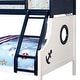 preview thumbnail 9 of 8, Wooden Twin over Full Bunk Bed with Angled Ladder