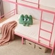 preview thumbnail 14 of 23, Iron Bed Bunk Bed with Ladder for Kids Twin Size White