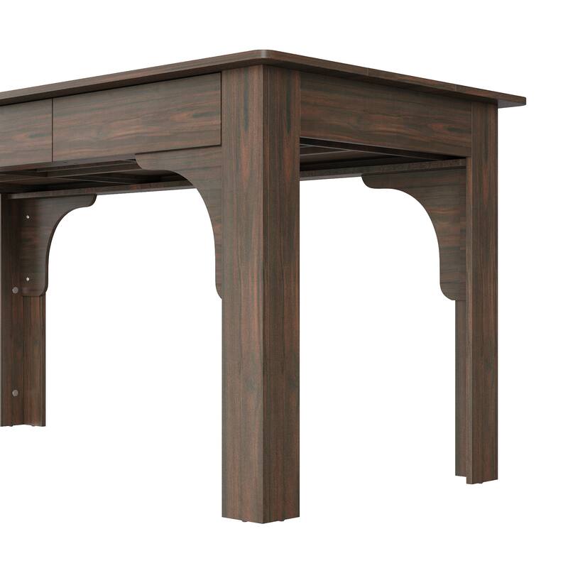 68.9" Working Desk Wood Dining Table with 6 Drawers Kitchen Table Rectangular Writing Table