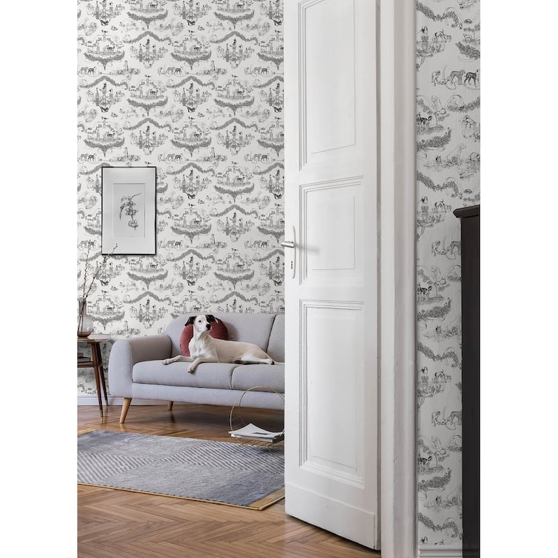 Rachel Antonoff Black Worst in Show Peel Stick Wallpaper