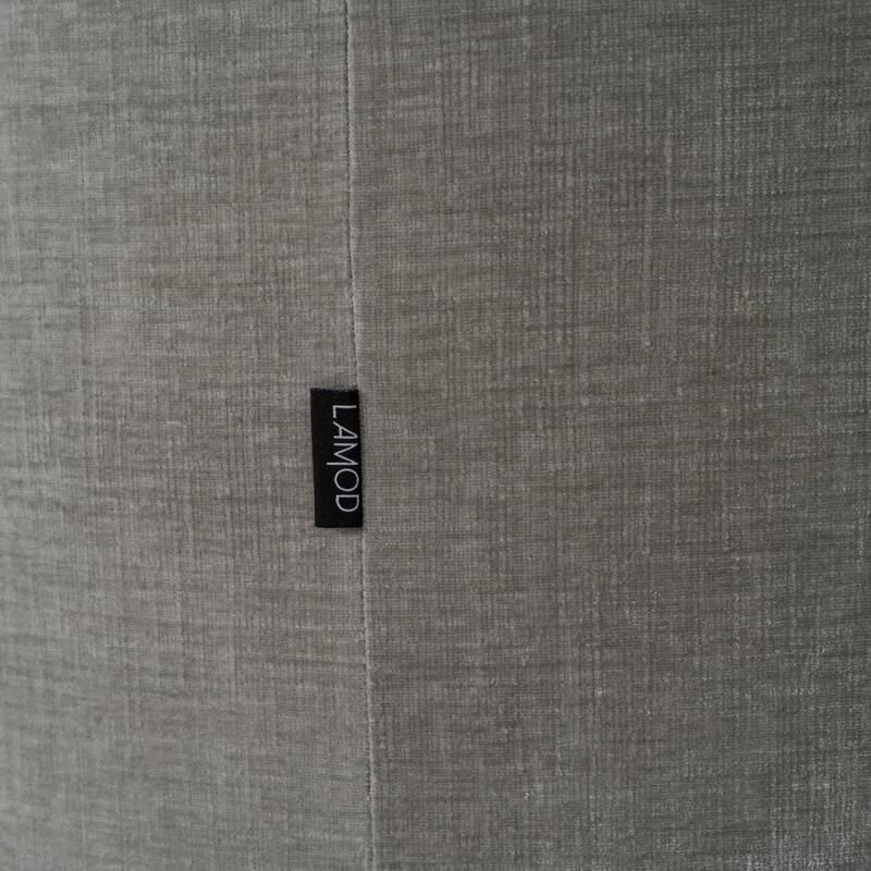 Modrest Correa Modern Dove Grey Fabric Swivel Dining Chair