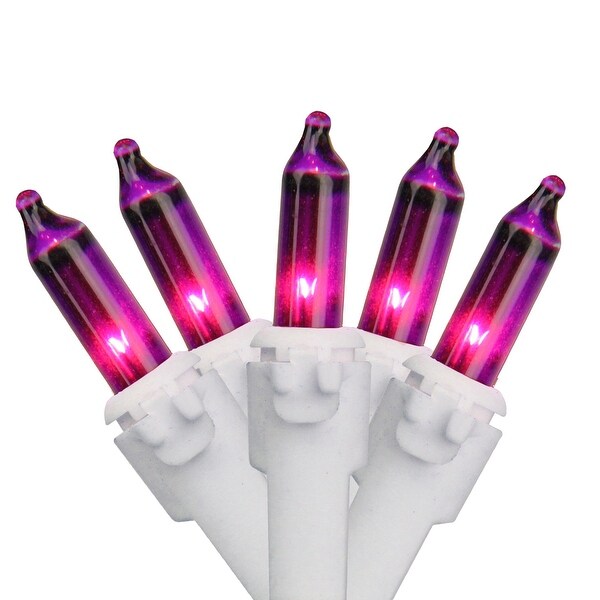 Shop 35-Count Purple Mini Christmas Lights, 7 ft White  