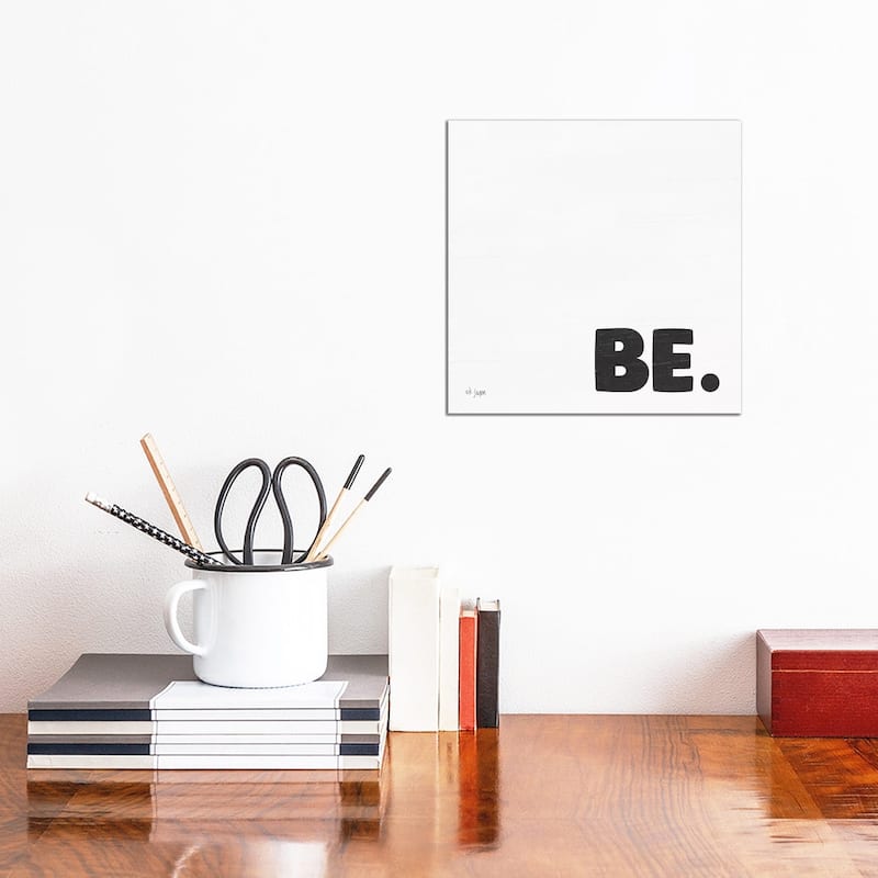 iCanvas "BE." by Jaxn Blvd. Canvas Print - 12x12x1.5