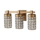 preview thumbnail 4 of 9, 20" Aged Brass Crystal Bathroom Vanity Lights Wall Sconce