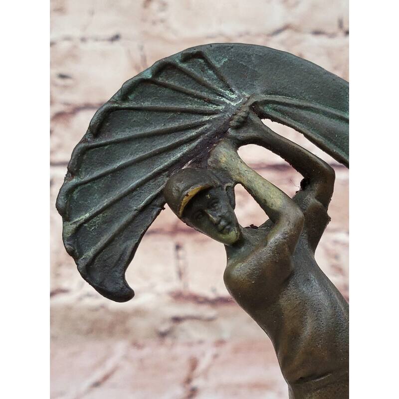 Bronze Golfer Swing Sculpture On Marble Base – Modern Golf Art