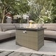 preview thumbnail 2 of 4, Propane Fire Table, 42" Outdoor Gas Fire Pit, 50,000 Btu Steel Fire Table With Glass Wind Guard - N/A