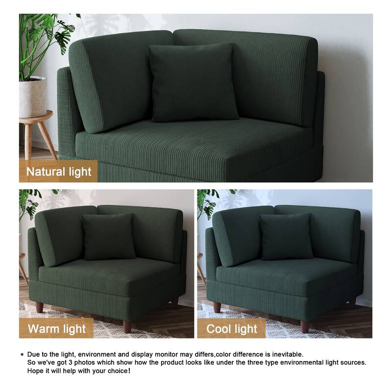 Free Combination Multi-Shaped Corduroy Sofa Modular