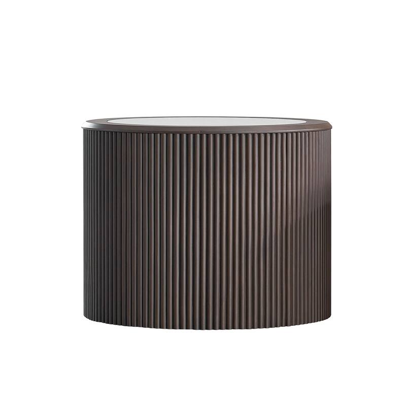 GDF Studio - Carysfort Modern Faux Marble Round Coffee Table