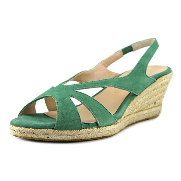 Lucille I'italien L12-0141 Women Open Toe Suede Blue Wedge Sandal
