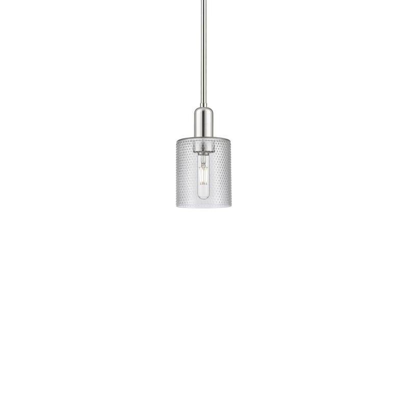 Innovations Lighting 716-1S-10-5 Cobbleskill Pendant Cobbleskill 5" - Polished Nickel / Clear