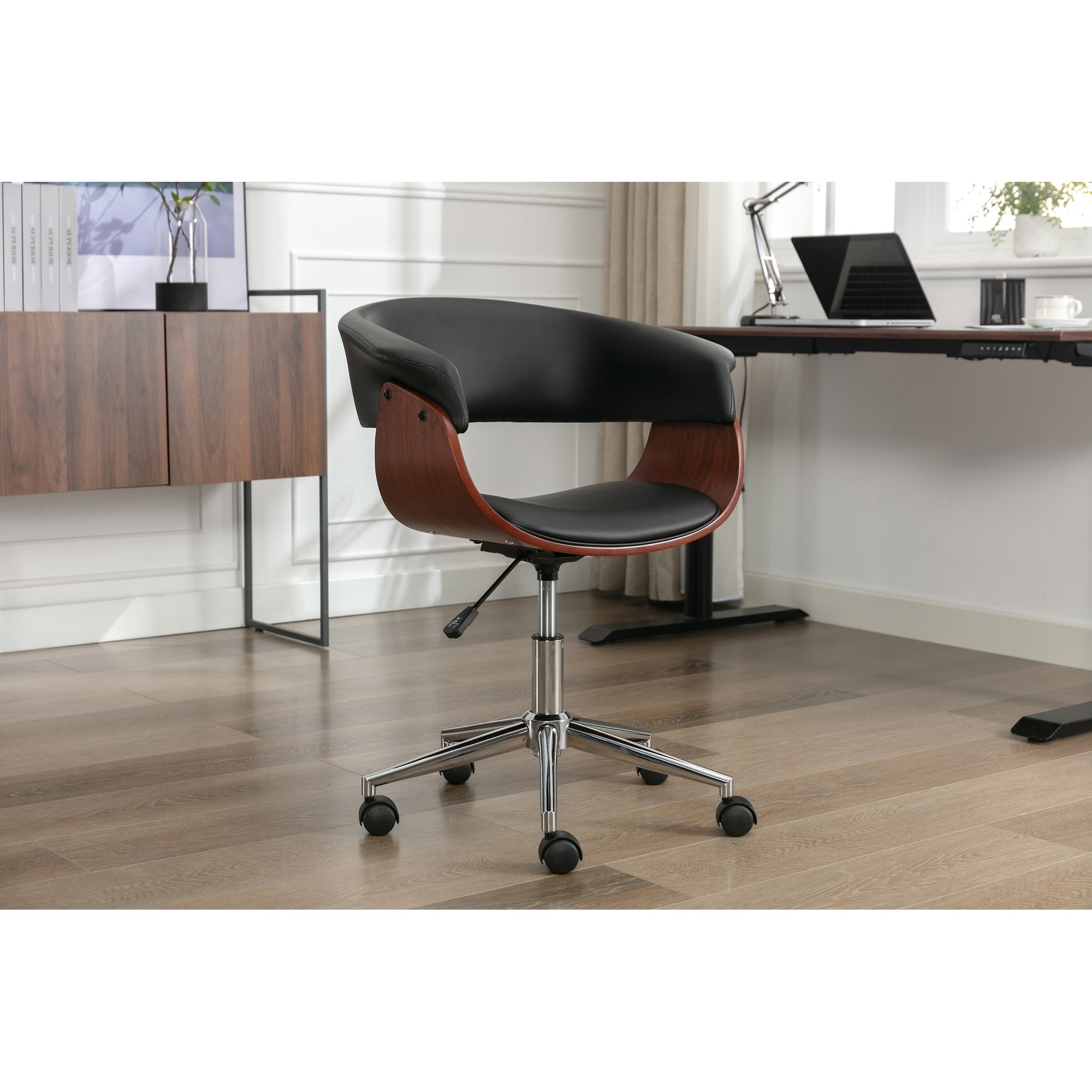 Carson Carrington Sauoarkrokur Faux Leather Office Chair with