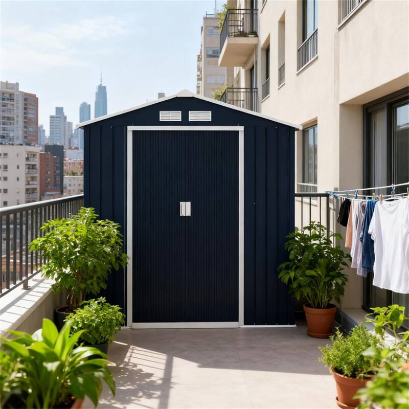 Outdoor Garden Storage Cabinet Steel Shed