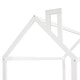 preview thumbnail 8 of 25, Classic Twin Size Wood House Floor Bed Frame w/ Fence for Kids, Teens, Girls, Boys Upholstered Bed Space-Saving, Easy Assembly